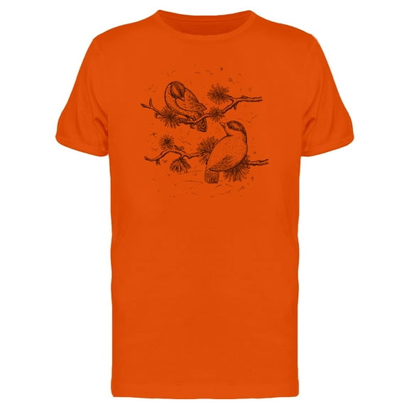 Cool Tropical Birds Sketch Tee Men's -Image by Shutterstock