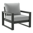 thumbnail image 4 of WestinTrends Montara Outdoor Modern HDPE Patio Club Chair with Waterproof Deep Seat Cushions (Set of 2), Gray/Light Gray, 4 of 15