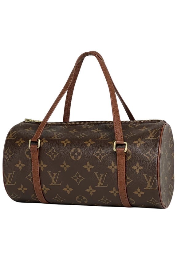 Pre-Owned Louis Vuitton Papillon 26 Cylindrical Handbag (Older Model) Monogram Brown M51366...