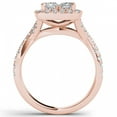 thumbnail image 3 of 2ct TW Diamond 14K Rose Gold Cluster Halo Twisted Shank Engagement ring, 3 of 5