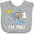 thumbnail image 3 of Inktastic First Birthday 1 Year Old Dolphin Boys or Girls Baby Bib, 3 of 4