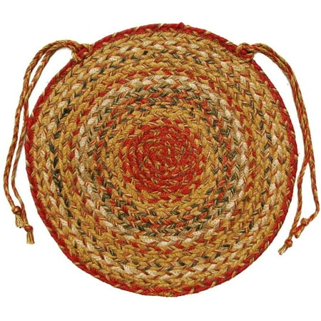 Mustard Seed Braided Chair Pads - Round - 15" (Set of 4)
