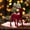 Red-2F-clearacne, variant on OEFNTAC Decorations Christmas Deer Ornament Snow Reindeer Pendant Flocking Tabletop Arrangement Holiday Decoration Wine Red 5.12x2.36x8.66in