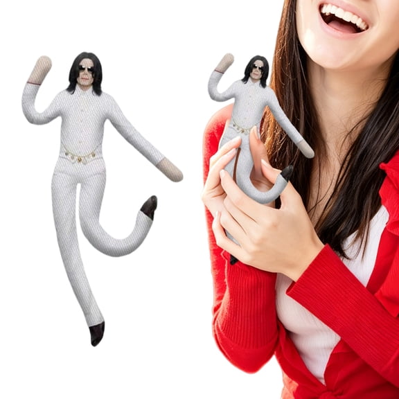 2026 Mich-ael 11" Bendable Plush Figure, Poseable Stuffed Doll Gift for M-J Fans,1Pcs