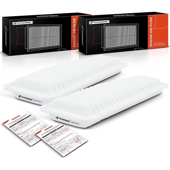 A-Premium 2-PC Engine Air Filter Compatible with Toyota RAV4 2001 2002 2003 2004 2005 2.0L 2.4L