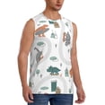 thumbnail image 2 of Disketp Dino On A Skateboard Surf Sleeveless Tshirts For Men, Muscle Shirts For Men Dry Fit Tank Top-Large, 2 of 8
