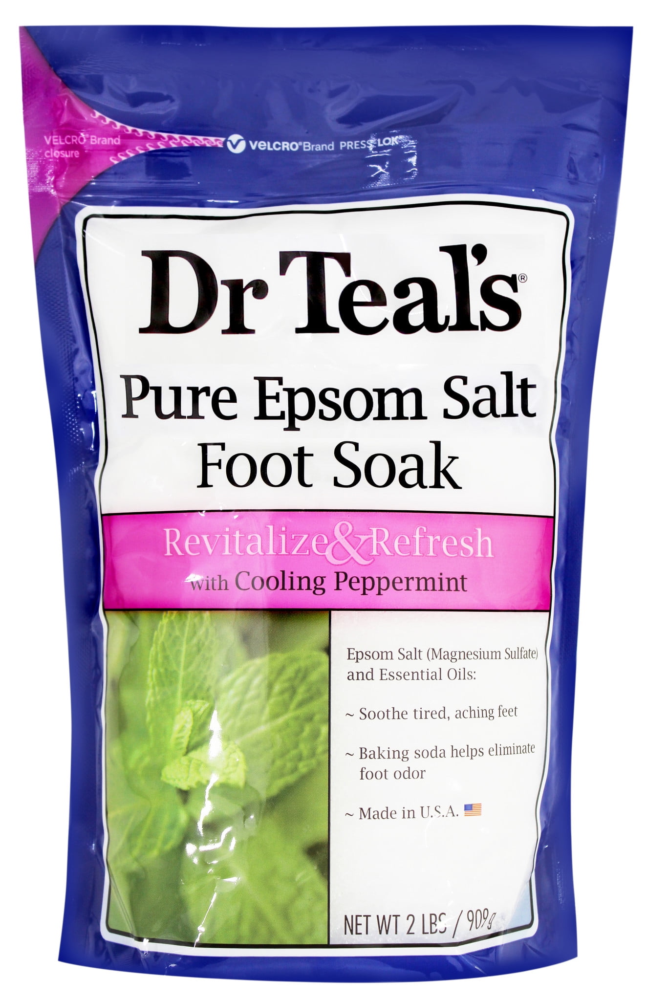 Dr Teal's Cooling Peppermint Epsom Salt Foot Soak 2 lb. Bag by PDC Brands