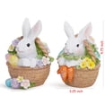 thumbnail image 4 of Hodao Easter Bunny Basket Figurines Set – 2-Piece Indoor Home Decor Ornaments for Bedroom, Living Room Decorations & Festive Gift, 4 of 7