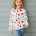 thumbnail image 6 of Meichang Girls Valentine's Day Shirts Long Sleeve Crew Neck Tops Heart Graphic Holiday Tees, 6 of 8
