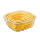 thumbnail image 4 of Cesta de drenaje de doble capa Diseño de mango de alta capacidad Cocina resistente y fuerte Amarillo, 4 of 6