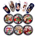 thumbnail image 1 of 6 Boxes Christmas Nail Charm Fashion Creative Nail Art Charm Nail Rhinestone, 1 of 7