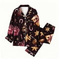 thumbnail image 2 of Wowcloth Woman's Christmas Sleepwear Set, Long Sleeve with Hooded Design, Soft Fleece Fabric Cozy Winter Pajamas for Holiday Comfort and Lounge Wear, 2 of 5