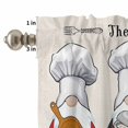 thumbnail image 4 of The Chef Curtain Valances Set Gnome Kitchen Linen Black Buffalo Plaid Kitchen Curtains 36&nbsp;inch Length Rod Pocket Valance and Tiers 3 Piece Set Small Bedroom Bathroom Laundry Decor, 4 of 9