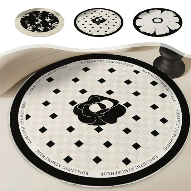 Alfombra Redonda Grande para Sala de Estar y Dormitorio, Antideslizante, Lavable, para Habitación Infantil.
