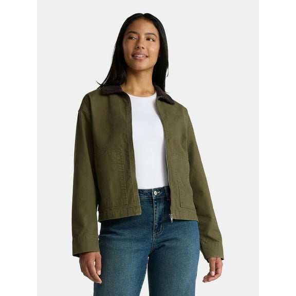 Madden NYC Women's Cotton Canvas Utility Jacket, Sizes XXS-XXL