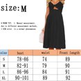 thumbnail image 2 of Vestidos de Mujer Pajarita de Verano con Cuello en V Correa de Espagueti Vestido sin Espalda de una línea - Negro, M, 2 of 6