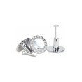 thumbnail image 2 of Perilla de puerta redonda de 10x30mm, manija de 30mm, manija de cristal brillante con diamantes de imitación, perilla para puertas de armario de cocina, perillas para cajones, color plateado, 2 of 4