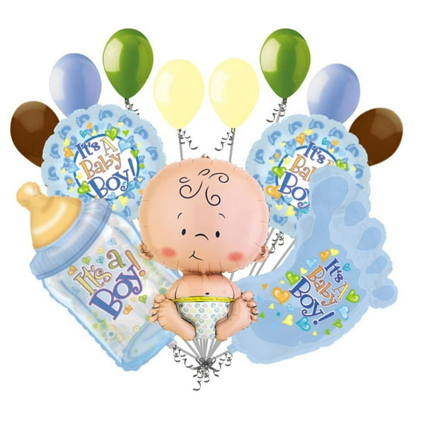 13 pc Its a Boy Baby Shower Balloon Bouquet Party Decoration