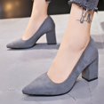 thumbnail image 2 of Win s Way Women's Suede Pointed Toe Heel Pumps Comfort Work Dress High Heels, 2 of 9