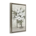 thumbnail image 4 of Stupell Industries Mixed White Flowers Plants & Flowers Painting Brown Floater Framed Canvas Art Print Wall Art, 17 x 25, 4 of 10
