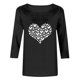 thumbnail image 5 of RKSTN Valentine's Day 3/4 Sleeve Tops for Women Oversized Crewneck Valentines Graphic Print Short Sleeve T Shirt Womens Casual Solid Round Neck Loose Comfy Three Quarter Sleeve Shirt Spring Clothes, 5 of 7