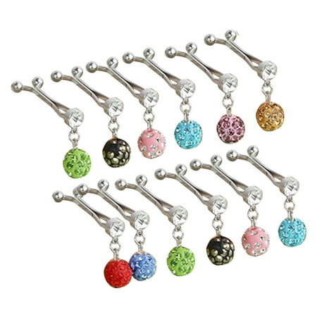 

FAIOIN 12Pcs for Rhinestone Ball Pendant Muslim Hijab Scarf U Clips Headscarf Brooch Pi
