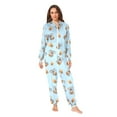 thumbnail image 4 of Adult Christmas Onesie Sloth Milk Tea Adult Zipper One-Piece Pajamas Unisex Pajamas with Pockets, 4 of 6