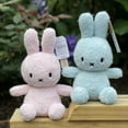 thumbnail image 5 of Miffy or Nijntje Sitting Light Blue Terry - 23cm ~ 9 inches, the Super Soft Plush Stuffed Bunny, 5 of 5