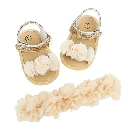 

adviicd Toddler Shoes Girl Baby Sandals Girl 6-12 Months Baby Girls Boys Sparkly Bowknot Sandals Soft Anti-Slip Rubber Sole Summer Outdoor Shoes Toddler Gold 12