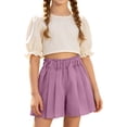 thumbnail image 7 of Fozruso Girls Summer Solid Skirted Shorts For Girls Lightweight Loose Fit Casual Bottoms For Everyday Play And Comfort Girls Casual Shorts(Pink), 7 of 7