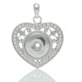 thumbnail image 2 of Colgante de corazón de cristal Zulema aleación de Plata Forma de corazón, 2 of 8