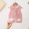 thumbnail image 2 of Kaemgyyd Baby Boys Girls Sherpa Fleece Vest Cute Button down Sleeveless Jacket Lightweight Winter Warm Outwear 0-2 T, 2 of 3