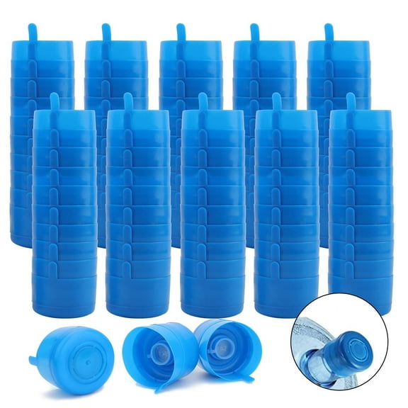 50 Pack Water Bottle Caps, 55mm 3&5 Gallon Non Spill Water Jug Caps, Replacement Snap On Caps for Water Dispenser Jugs