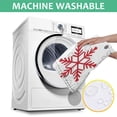 thumbnail image 6 of White Christmas Snowflake Pattern Square Tablecloth,Waterproof Square Table Cover,Wipeable Spillproof Washable Table Cover for Home Kitchen Party Decor 60"x60"(152x152cm), 6 of 6