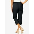 thumbnail image 2 of Jessica London Women's Plus Size Curved Hem Crop Stretch Jeans Capri Pants, 2 of 6