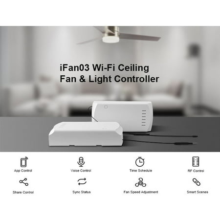 Ifan03 Ceiling Fan Controller Smart Switch Wifi Light Rf App Remote Control On Off Compatible With Home Nest Ifttt Canada Ifan03 Ceiling Fan Controller Smart, How To Turn On Ceiling Fan Remote Control