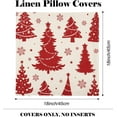 thumbnail image 3 of Christmas Pillow Covers 18x18 Set of 4 Red Plaid Throw Pillowcase Christmas Decorations Deer Snowflake Farmhouse Linen Cushion Pillow Case for Home Decor Holiday Decorative, 3 of 4