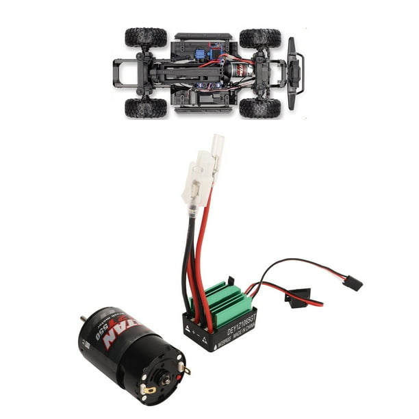 RC Car Brushed Motor Impermeable y 65A ESC Combo para Carreras de Alto Rendimiento ANGGREK Otros