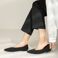 thumbnail image 4 of Ruiatoo Women's Flats Pointed Toe Knit Comfortable Slip On Ballet Flat Casual, Work Teacher Dressy Shoes Black 38, 4 of 5