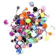 thumbnail image 1 of ZheElen 30PCS/Set Acrylic Belly Button Ring Navel Piercing Navel Bar Navel Piercing Rings Dangle Belly Rings, 1 of 7