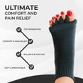thumbnail image 4 of Happy Feet Toe Alignment Separator Socks, Prevent Foot Cramps and hammertoes, Toe Separator Massage Socks, 4 of 7