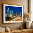 thumbnail image 4 of Downtown Philly - Philadelphia Pennsylvania Photography Cityscape Skyline Nightlife Architecture City Night Sky Modern Art Oak Framed Wall Art Print 5 x 7 inches, 4 of 6