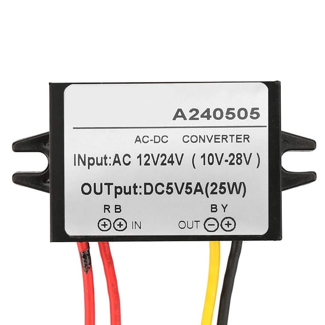 HUGFEGWE Convertisseur Ac Dc 24V, 12V Ac à 5V Dc, 24VACTO5VC, 24V 5V Ac Dc, Convertisseur Ac à Dc, 12V Dc à 5V Dc, 24VAC à 5V Dc, Convertisseur Ac 12V 24V à Dc 5V Module d'Alimentation Ac Dc (5A) CJB91-34880