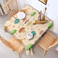 thumbnail image 2 of Red Mushroom Cartoon Light Pattern Square Tablecloth,Waterproof Square Table Cover,Wipeable Spillproof Washable Table Cover for Home Kitchen Party Decor 60"x60"(152x152cm), 2 of 6
