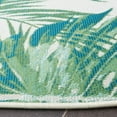 thumbnail image 6 of SAFAVIEH Barbados Tropical Palm Leaves Outdoor Area Rug, Green/Teal, 6'6" x 6'6" Round, 6 of 11