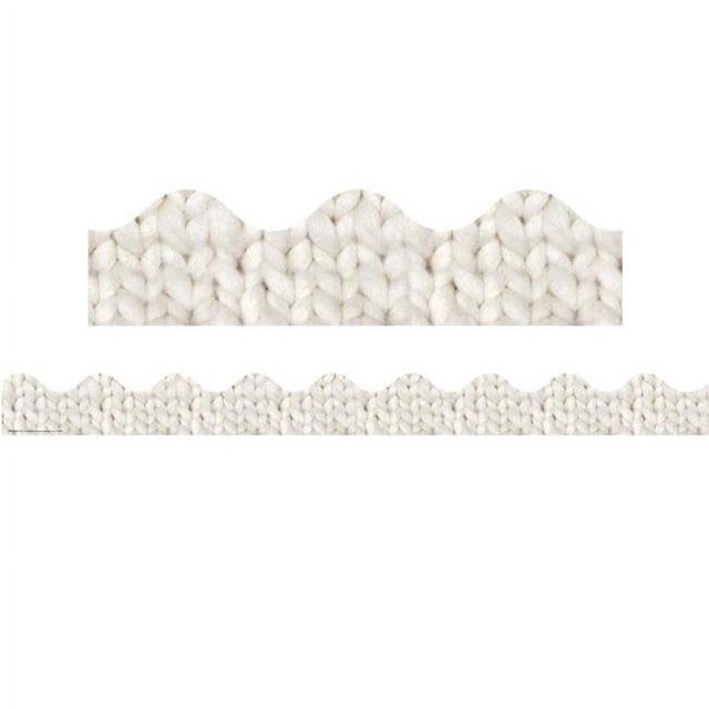 Eureka EU-846306 une Classe de Tricot Serré Confortable Extra Large Crème Tricot Déco Garniture & 44; Couleur Multi