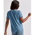 thumbnail image 3 of Hanes Originals Women's Cotton T-Shirt, Relaxed Fit Regalia Blue XS, 3 of 6
