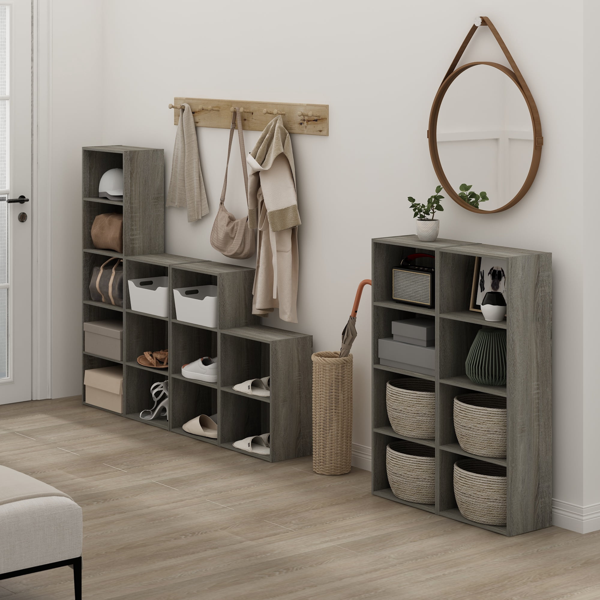 Furinno LUDER 2-Tier Open Shelf Bookcase in French Oak