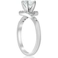 thumbnail image 3 of Empire Jewel Brilliant 1 Ct Round Cut Lab Created Diamond Engagement Ring - Stamped 14k White Gold Over Wedding Women's Ring -Engagement Bypass Diamond Ring for Gift - 30th Wedding Anniversary Gift, 3 of 6