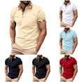 thumbnail image 5 of Men’s Classic Shirt Casual Short Sleeve Plaid Splice T Shirts Regular Fit Business& Shirts, 5 of 9